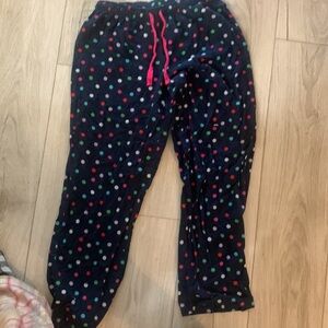 Navy blue polkadot, pajama pants